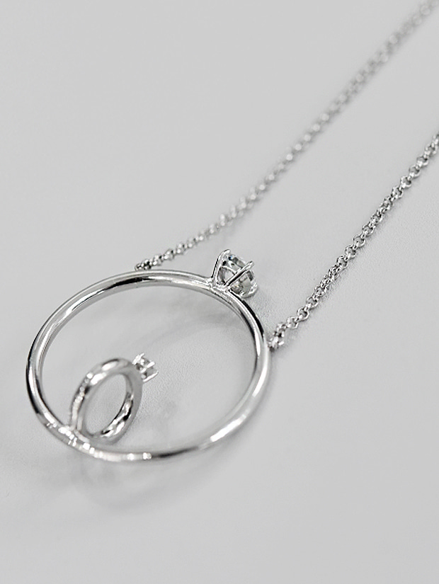 THE STUDIO K RING NECKLACE (silver925)